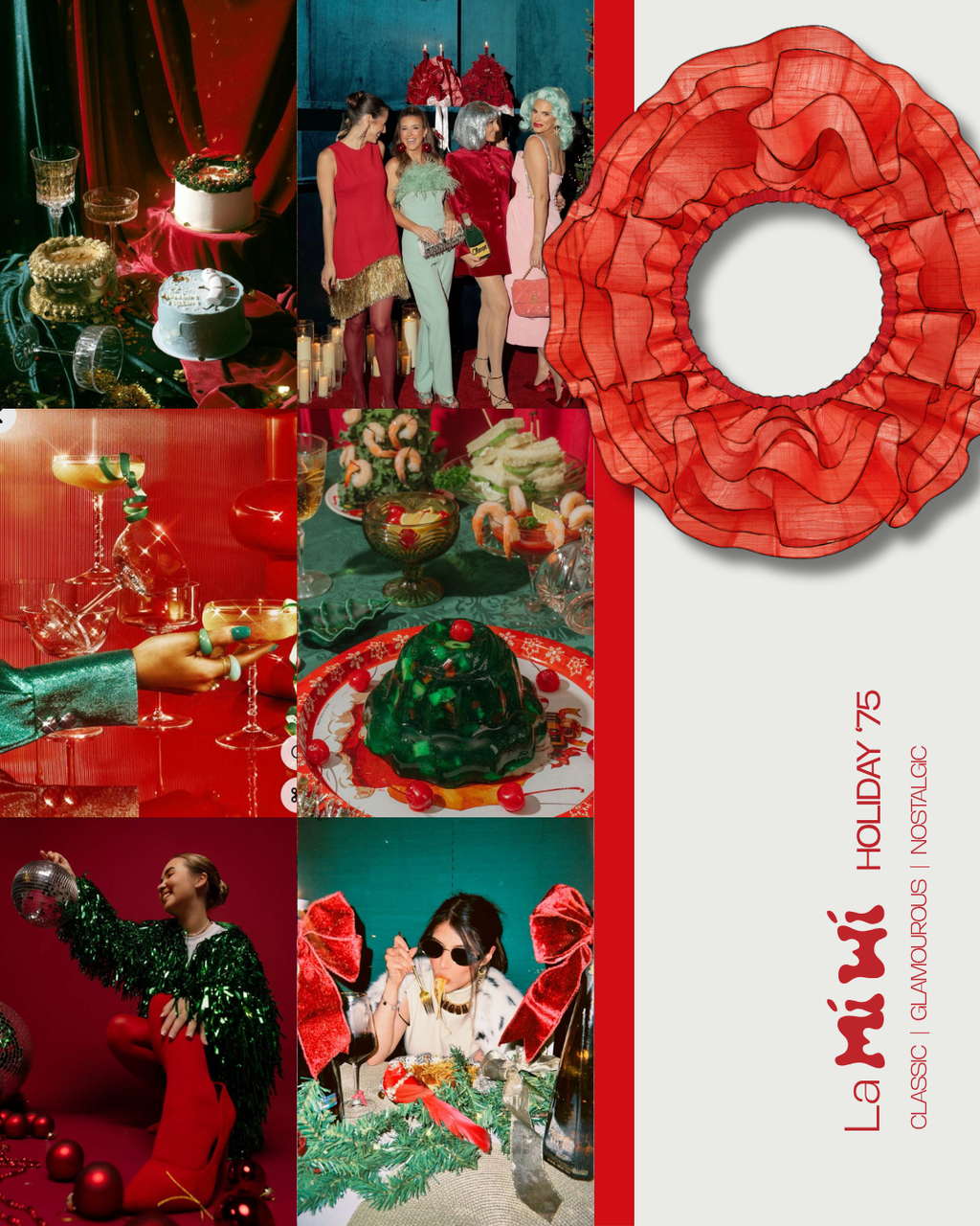Holiday '75 Christmas Ruffle Circlet