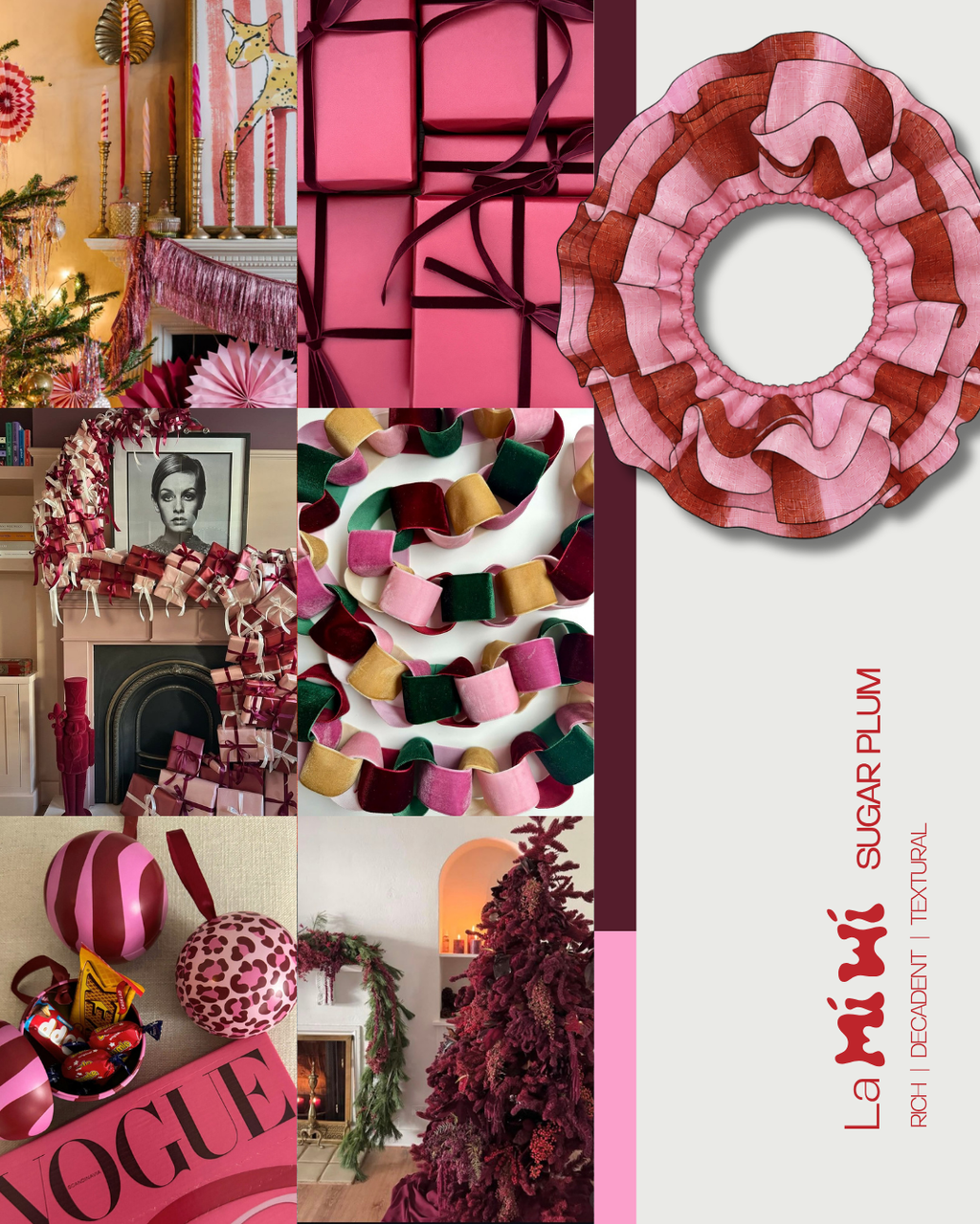 Sugar Plum Christmas Ruffle Circlet