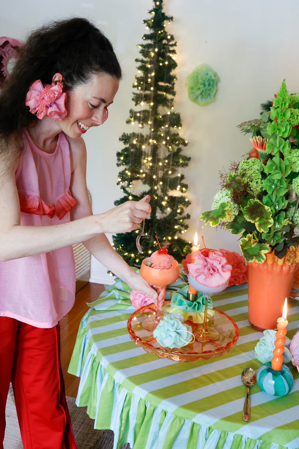Frilly Bon Bon Decoration 4 Piece Set