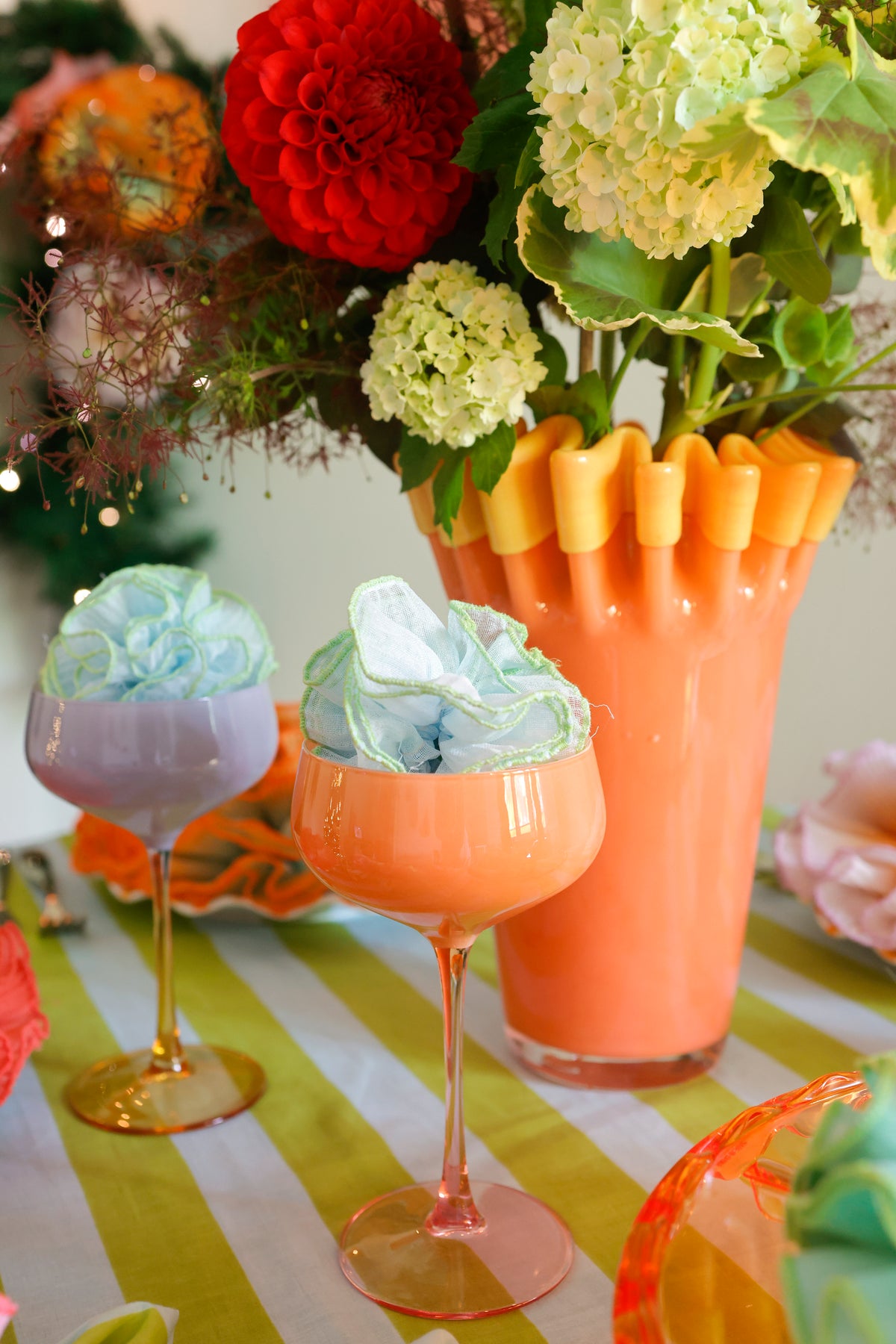 Frilly Festive Gelato Decoration 4 Piece Set